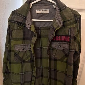Green Plaid Kid’s Shirt
